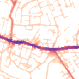 Daytime road noise heatmap for WN5 8AE