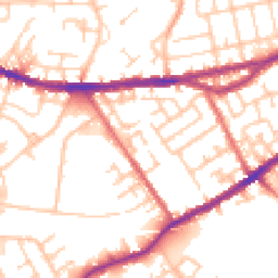 Daytime road noise heatmap for WN5 8DD
