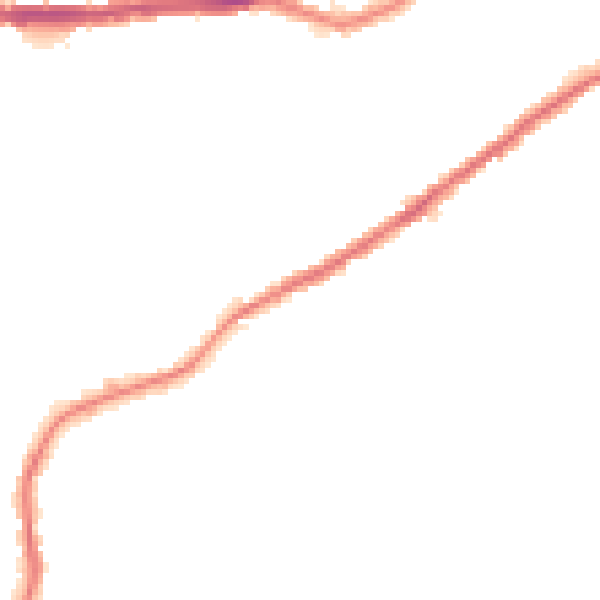 Night-time road noise heatmap for WN5 8DE
