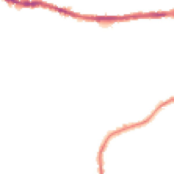 Night-time road noise heatmap for WN5 8EN