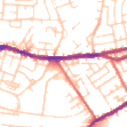 Daytime road noise heatmap for WN5 8ES