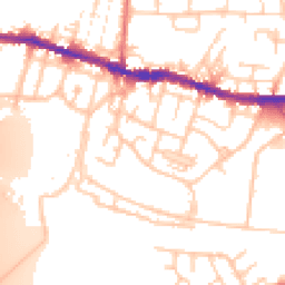 Daytime road noise heatmap for WN5 8JL