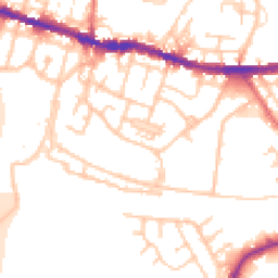 Daytime road noise heatmap for WN5 8JY