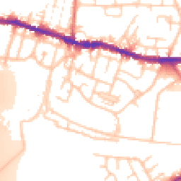 Daytime road noise heatmap for WN5 8JZ