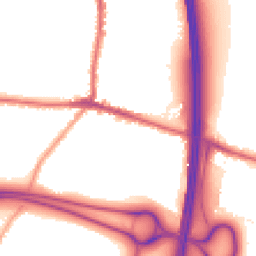 Night-time road noise heatmap for WN5 8NA