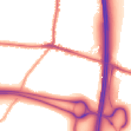 Night-time road noise heatmap for WN5 8NG