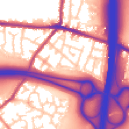Daytime road noise heatmap for WN5 8NL