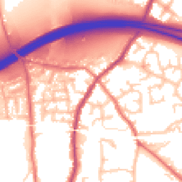 Daytime road noise heatmap for WN5 8SS