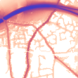 Daytime road noise heatmap for WN5 8ST