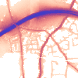 Daytime road noise heatmap for WN5 8TW