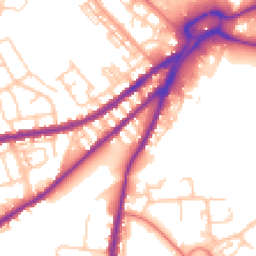 Daytime road noise heatmap for WN5 9BQ