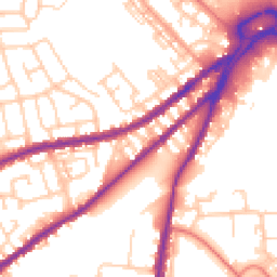 Daytime road noise heatmap for WN5 9BW