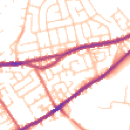 Daytime road noise heatmap for WN5 9EQ