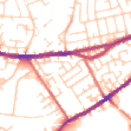 Daytime road noise heatmap for WN5 9HH