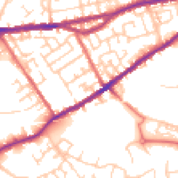 Daytime road noise heatmap for WN5 9HT