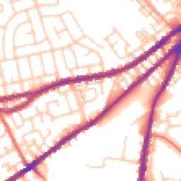 Daytime road noise heatmap for WN5 9JP