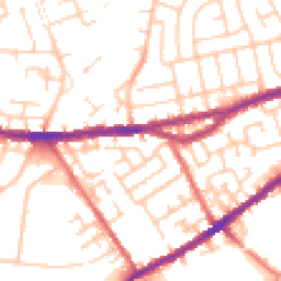 Daytime road noise heatmap for WN5 9JU