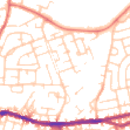 Daytime road noise heatmap for WN5 9NB