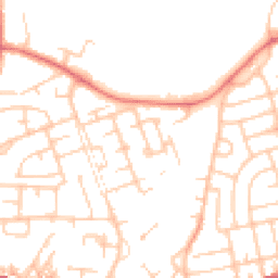 Daytime road noise heatmap for WN5 9ND