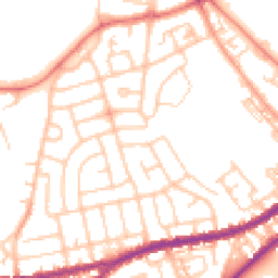 Daytime road noise heatmap for WN5 9PR