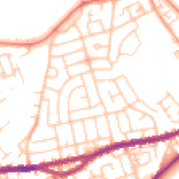 Daytime road noise heatmap for WN5 9QA