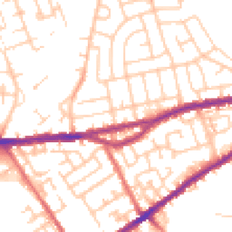 Daytime road noise heatmap for WN5 9QP