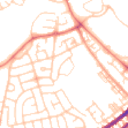 Daytime road noise heatmap for WN5 9SB