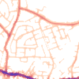 Daytime road noise heatmap for WN5 9UL