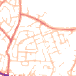 Daytime road noise heatmap for WN5 9UN