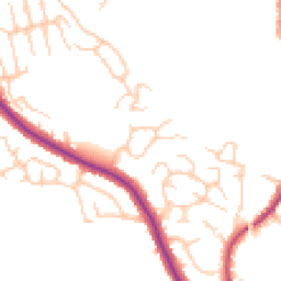 Daytime road noise heatmap for WN6 0AJ