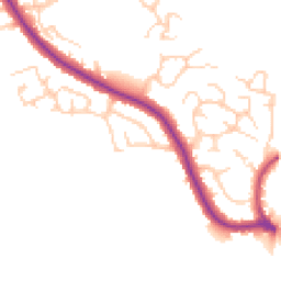Daytime road noise heatmap for WN6 0AS