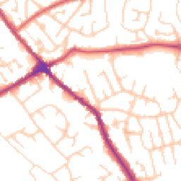 Daytime road noise heatmap for WN6 0DA