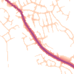 Daytime road noise heatmap for WN6 0JU
