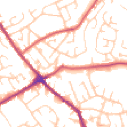 Daytime road noise heatmap for WN6 0JZ