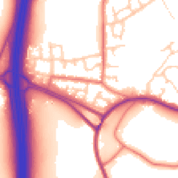 Daytime road noise heatmap for WN6 0SB