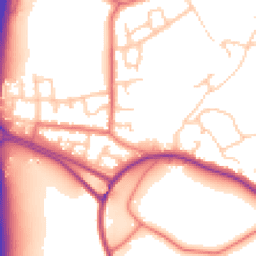 Daytime road noise heatmap for WN6 0SX
