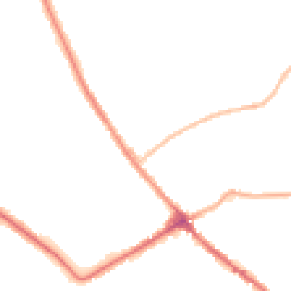Night-time road noise heatmap for WN6 0UX