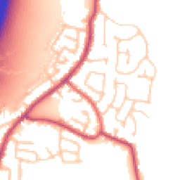 Daytime road noise heatmap for WN6 8AU