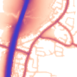 Daytime road noise heatmap for WN6 8BZ