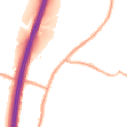 Night-time road noise heatmap for WN6 8BZ