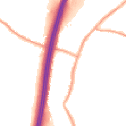 Night-time road noise heatmap for WN6 8EH