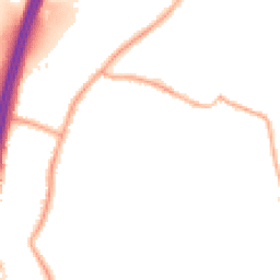 Night-time road noise heatmap for WN6 8HF