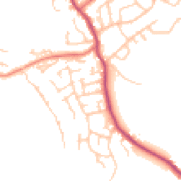Daytime road noise heatmap for WN6 9HX