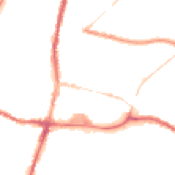 Night-time road noise heatmap for WN7 1AB