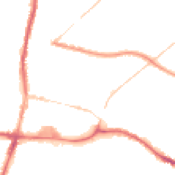 Night-time road noise heatmap for WN7 1BE