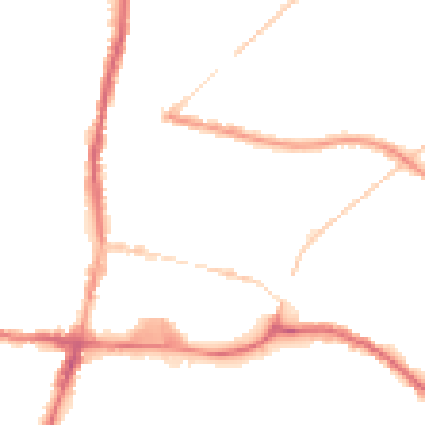 Night-time road noise heatmap for WN7 1BH