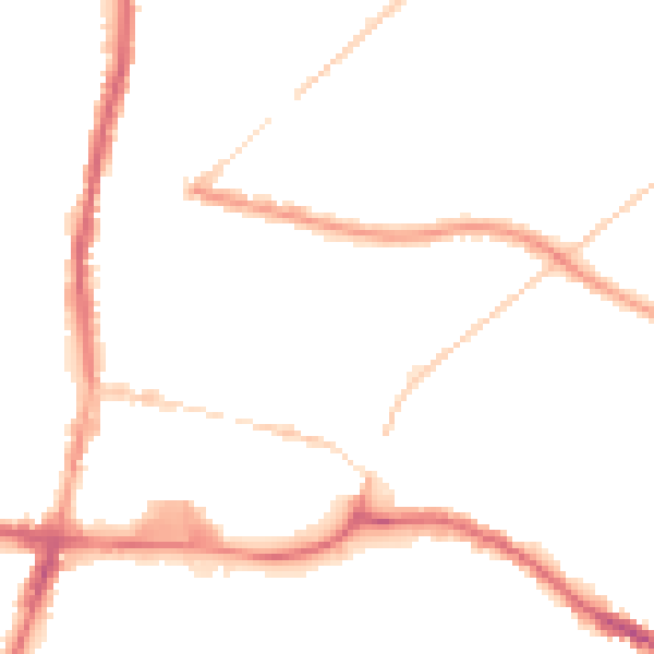Night-time road noise heatmap for WN7 1BL