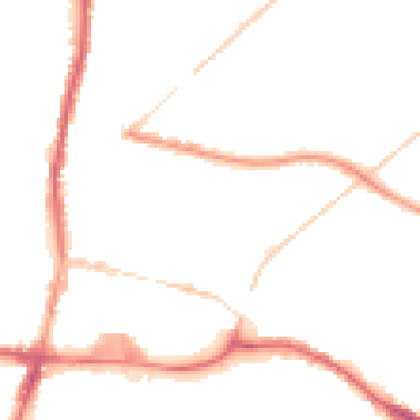 Night-time road noise heatmap for WN7 1BQ
