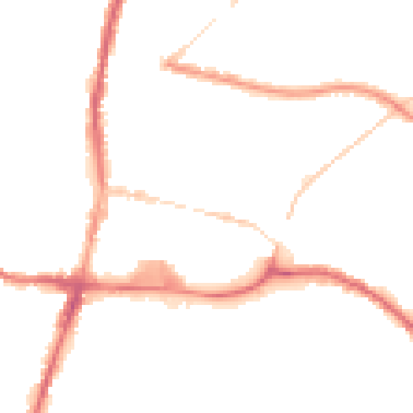 Night-time road noise heatmap for WN7 1BS