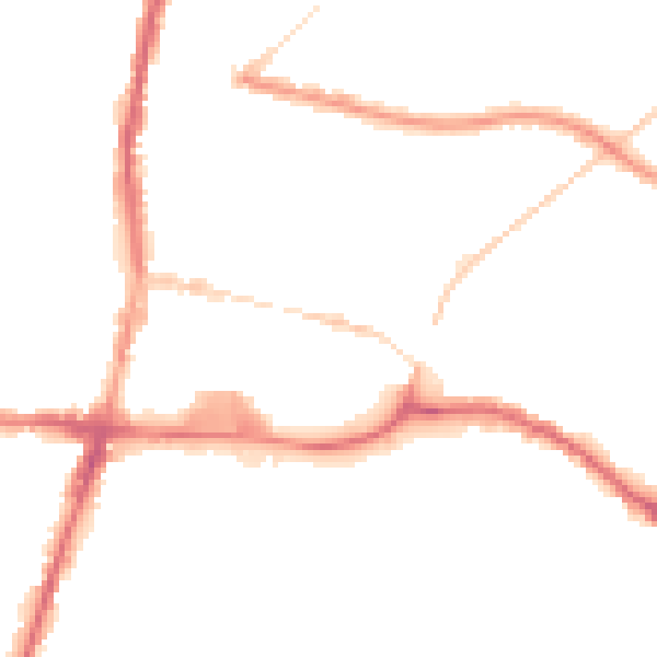 Night-time road noise heatmap for WN7 1DB